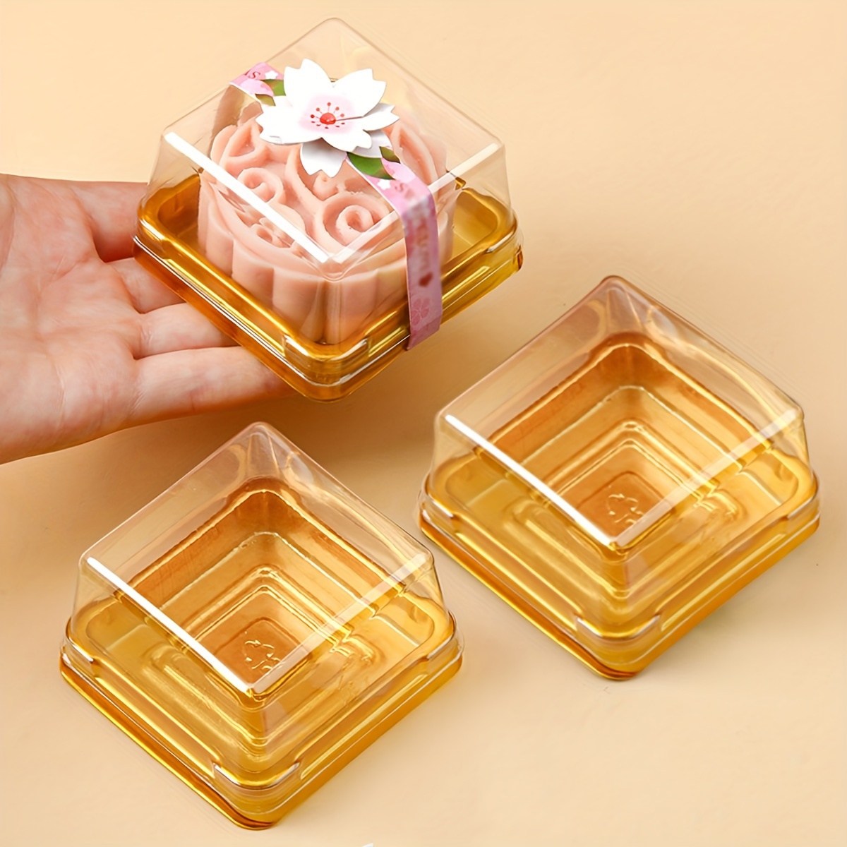 Kitchen Set Bakery - 50pcs Clear Plastic Mini Cake Box