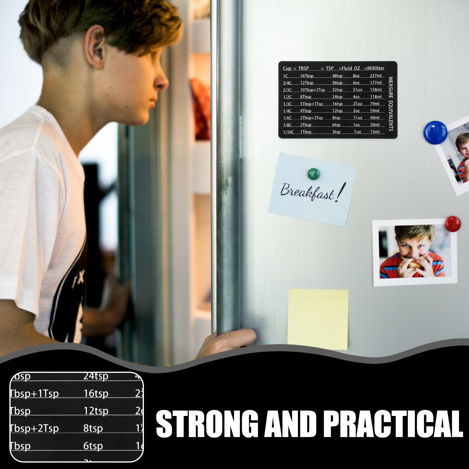 Kitchen Baking Conversion Chart - Magnetic Kitchen Conversion Chart Wear Resistant