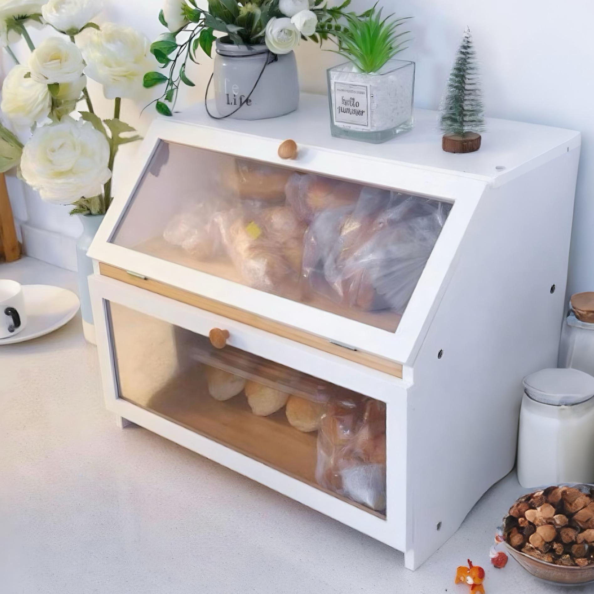 HOMEKOKO Double Layer Bread Bo - Kitchen Baking Tray Organizer ulasan dan harga