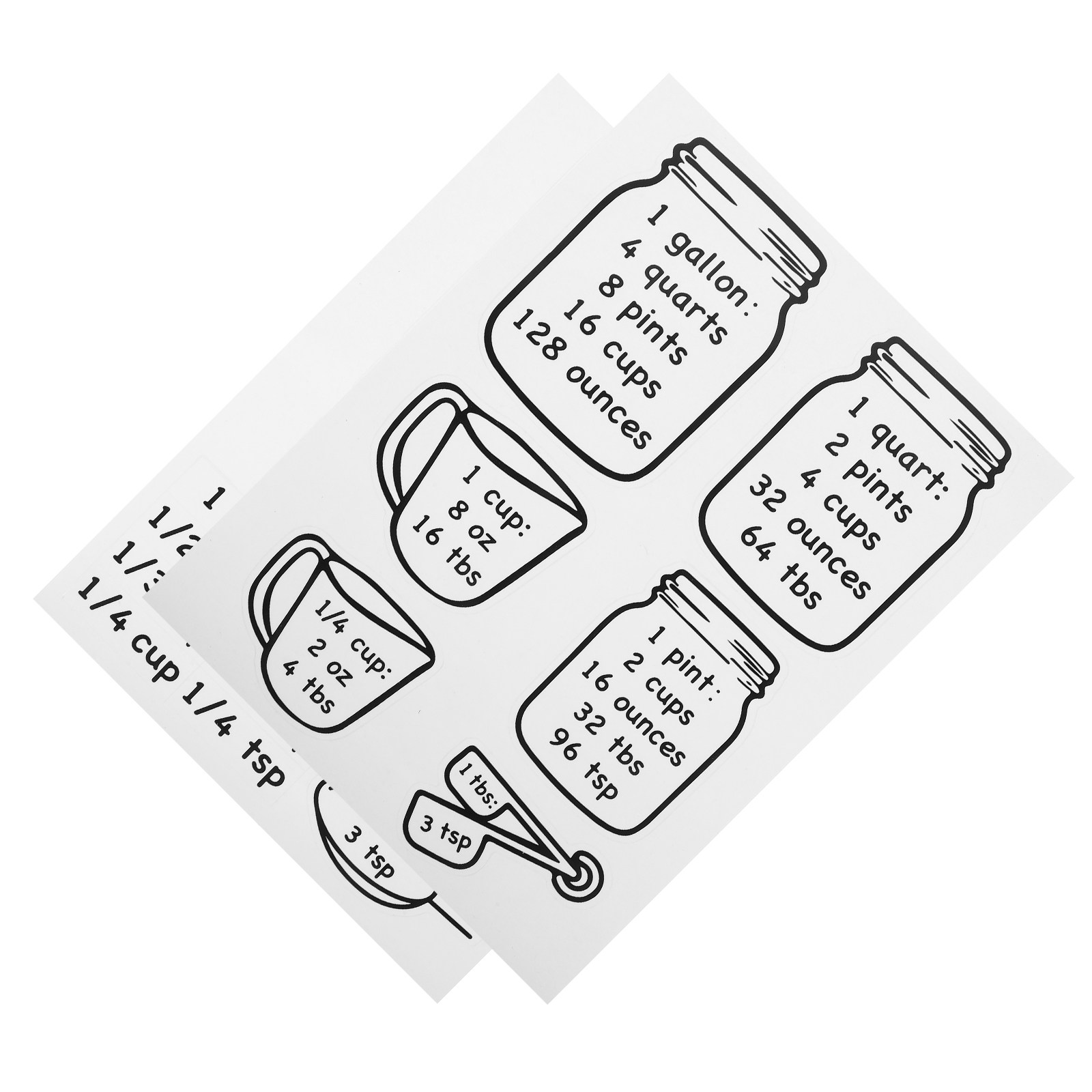 2Pcs Kitchen Measurement Conve - Kitchen Baking Conversion Chart ulasan dan harga