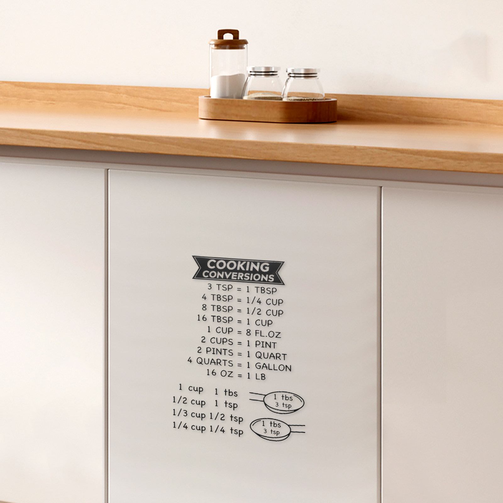 2Pcs Kitchen Measurement Conve - Kitchen Baking Conversion Chart ulasan dan harga