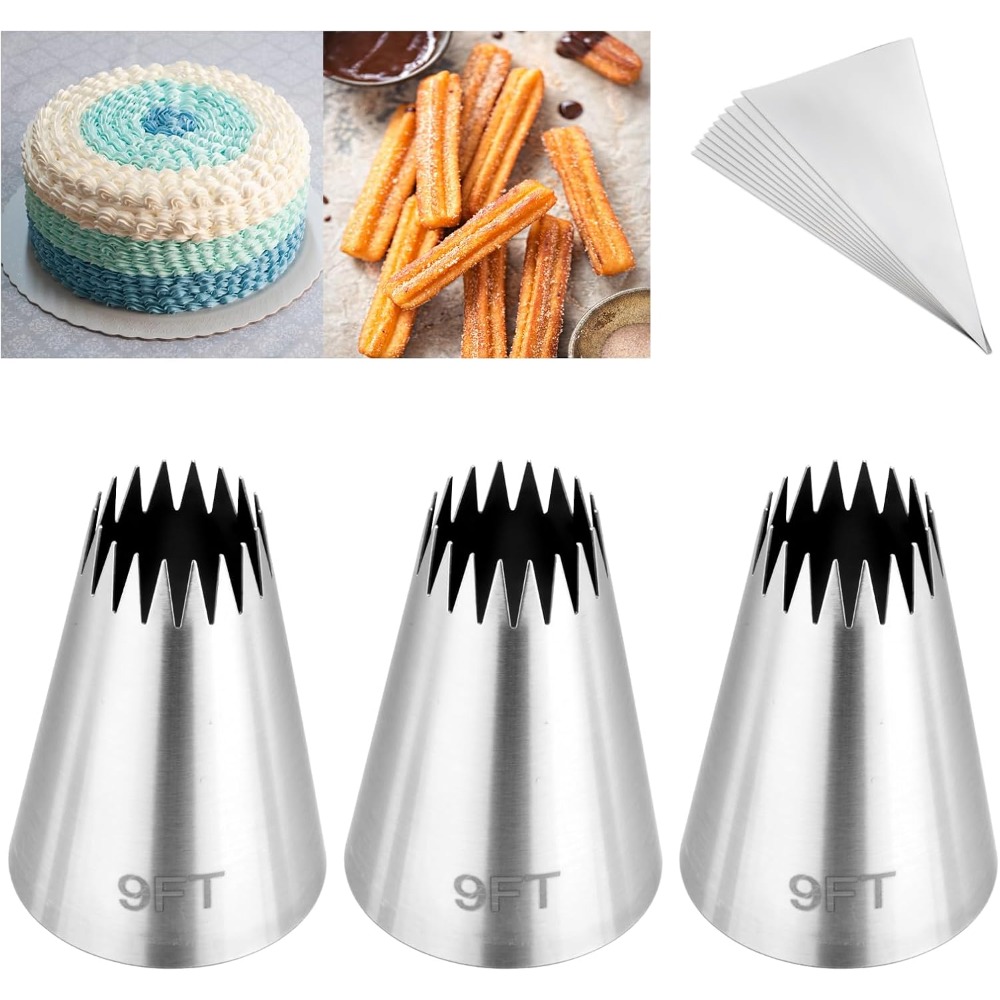 3Pcs Piping Bags and Tips Set, - Piping Bag Disposable ulasan dan harga
