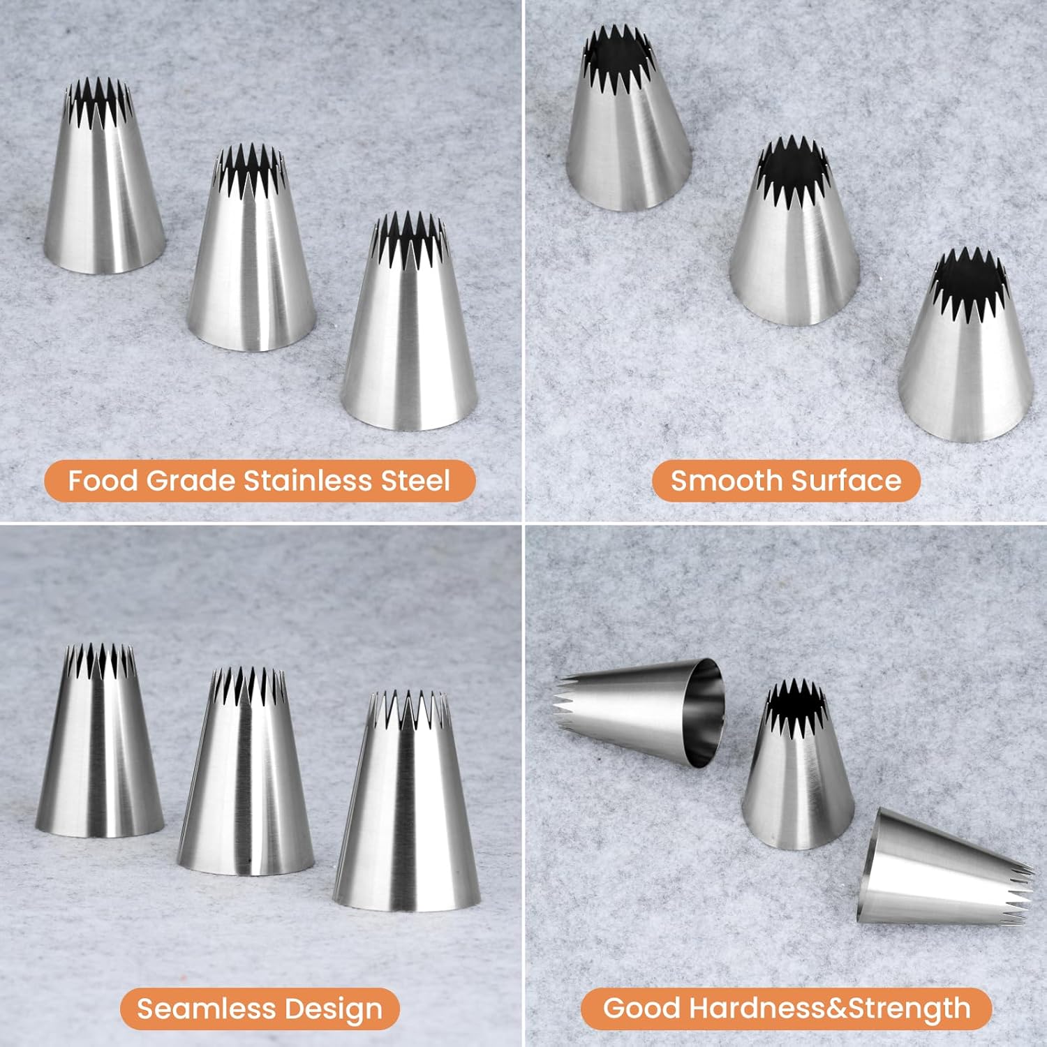 3Pcs Piping Bags and Tips Set, - Piping Bag Disposable ulasan dan harga