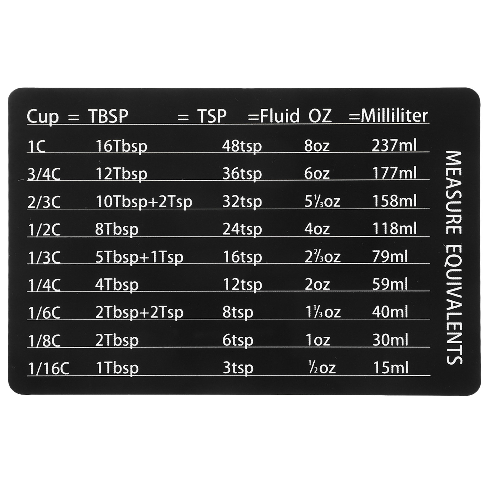 Reusable Magnetic Kitchen Conv - Kitchen Baking Conversion Chart ulasan dan harga