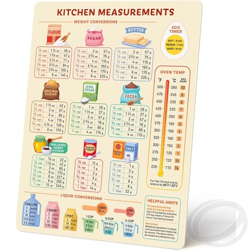 Kitchen Conversion Chart Magne - Kitchen Baking Conversion Chart ulasan dan harga