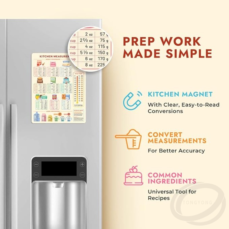 Kitchen Conversion Chart Magne - Kitchen Baking Conversion Chart ulasan dan harga