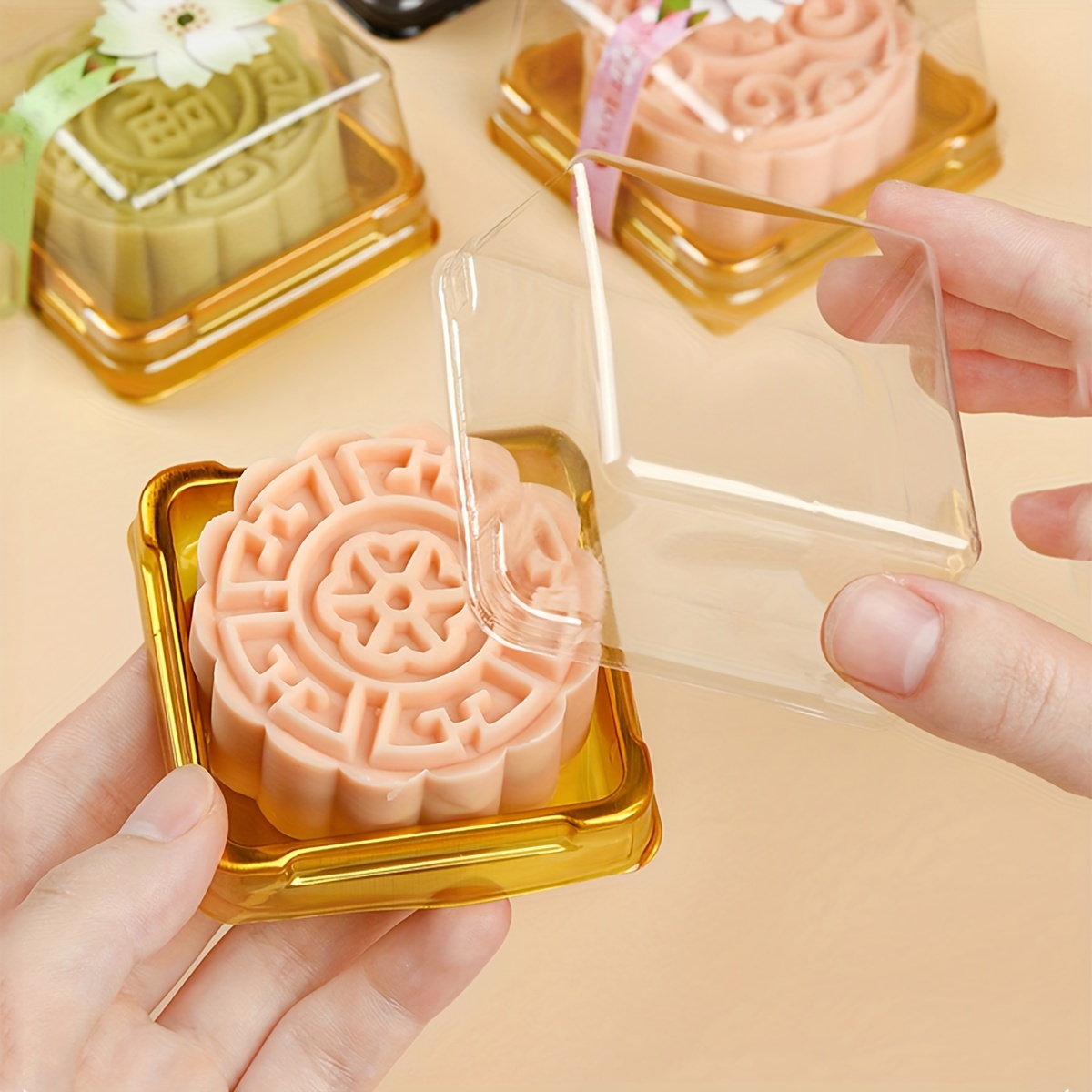 50pcs Clear Plastic Mini Cake  - Kitchen Set Bakery ulasan dan harga