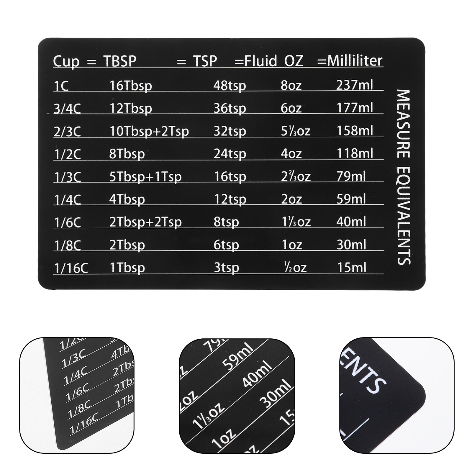 Lightweight Magnetic Measureme - Kitchen Baking Conversion Chart ulasan dan harga