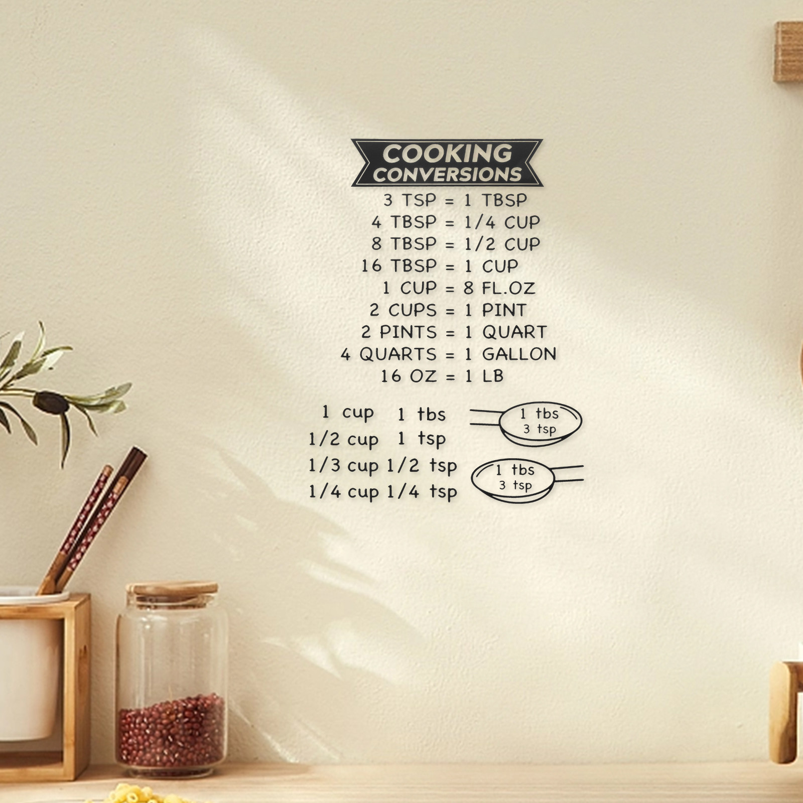 2Pcs Kitchen Measurement Conve - Kitchen Baking Conversion Chart ulasan dan harga