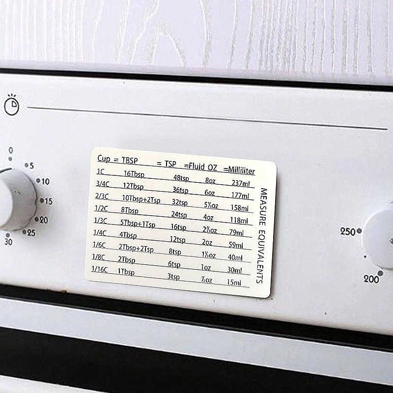 Kitchen Baking Magnetic Measur - Kitchen Baking Conversion Chart ulasan dan harga
