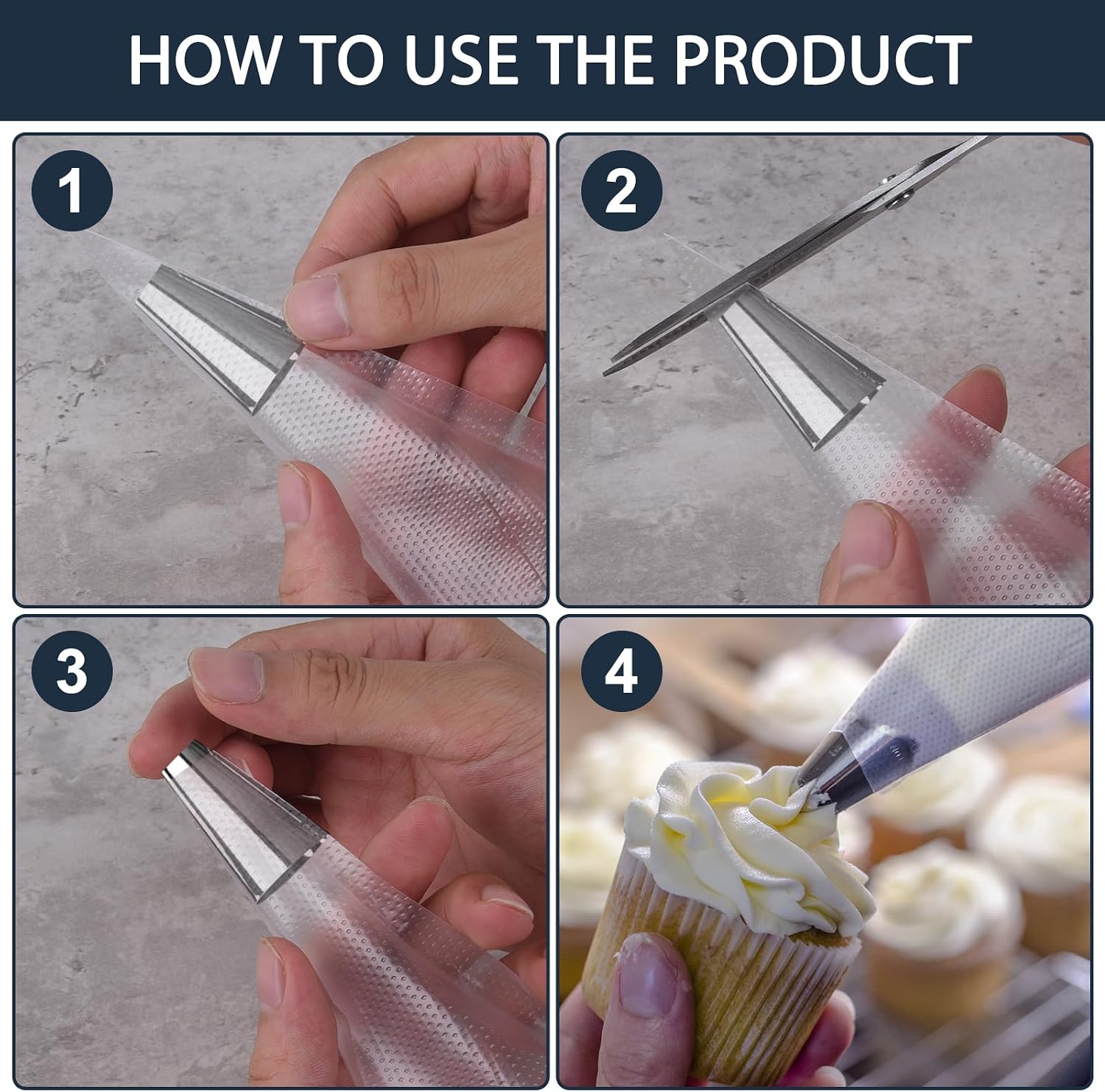 100Pcs Disposable Pastry Pipin - Piping Bag Disposable ulasan dan harga
