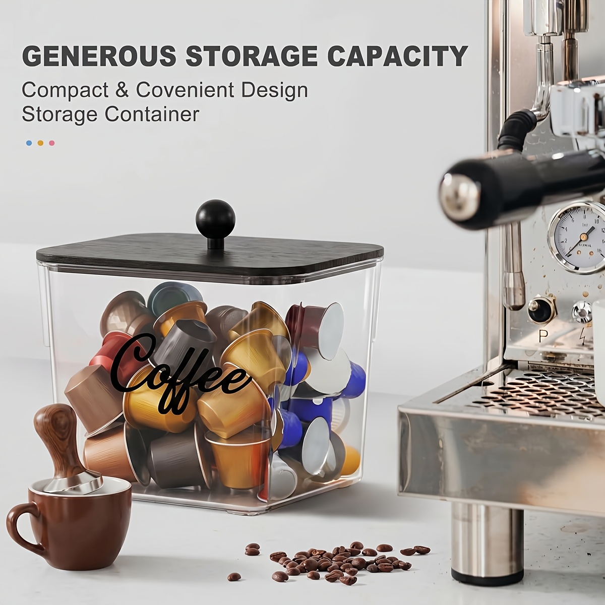 Coffee Pod Holder with Lids Pl - Kitchen Baking Tray Organizer ulasan dan harga