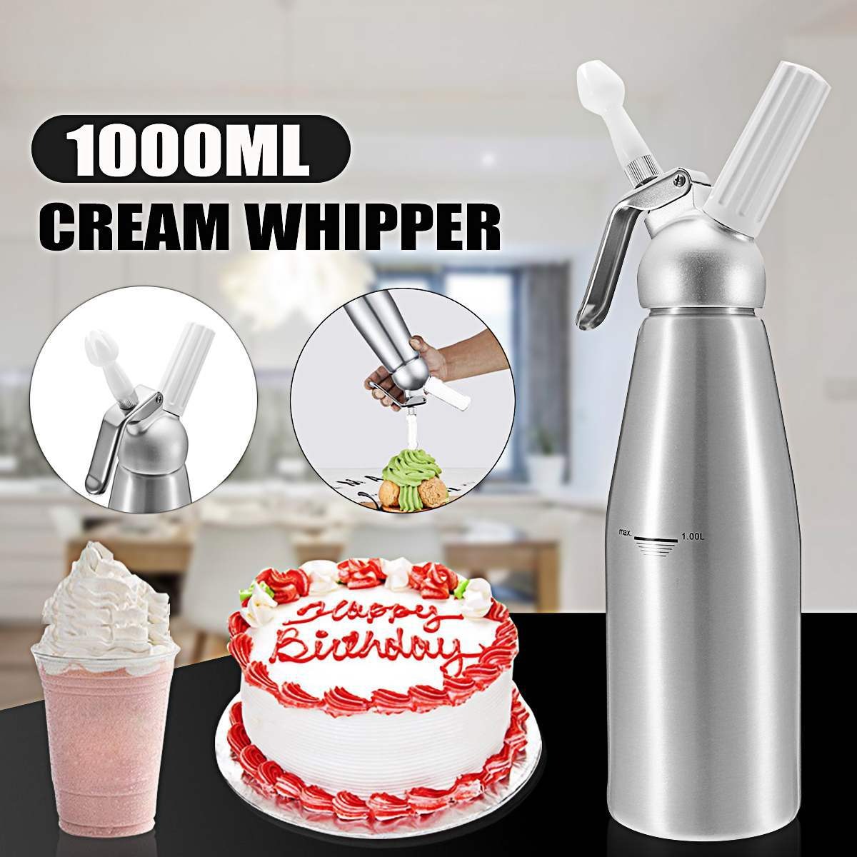 500/1000ml Cream Foam Gun Cake - Piping Bag Disposable ulasan dan harga