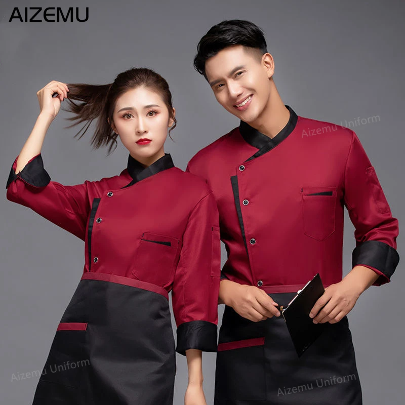 Man Restaurant Chef Jacket Lon - Kitchen Set Bakery ulasan dan harga