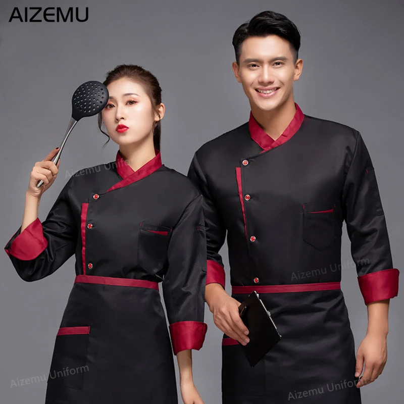 Man Restaurant Chef Jacket Lon - Kitchen Set Bakery ulasan dan harga