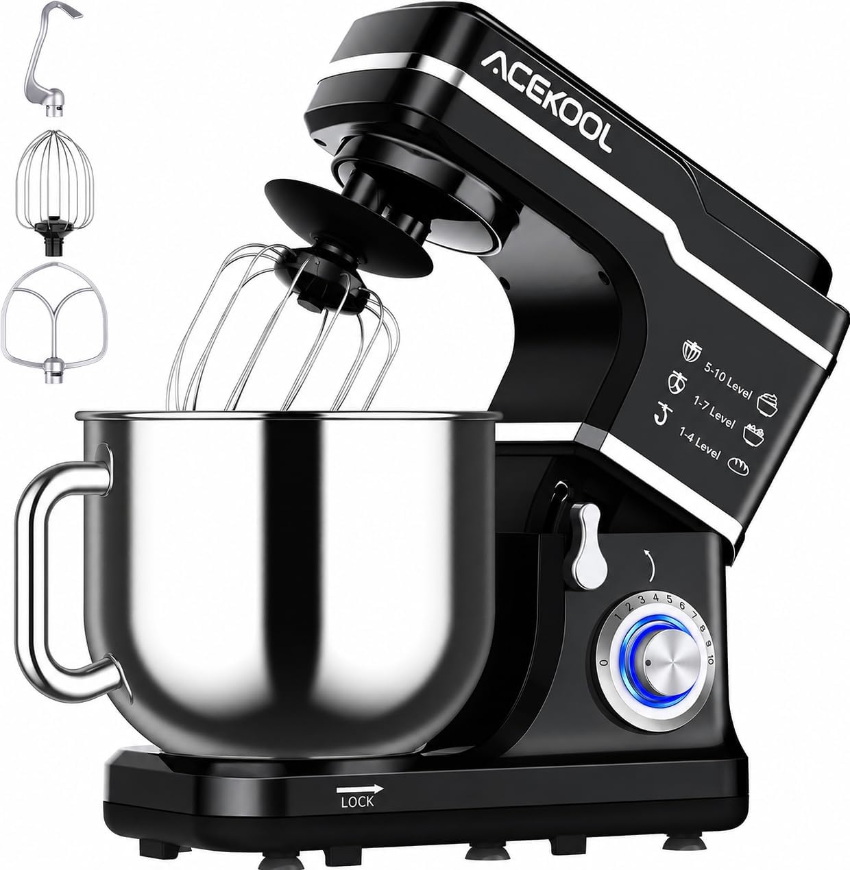Tacleekii 7.5QT Tilt-Head Stan - Kitchen Baking Blender ulasan dan harga