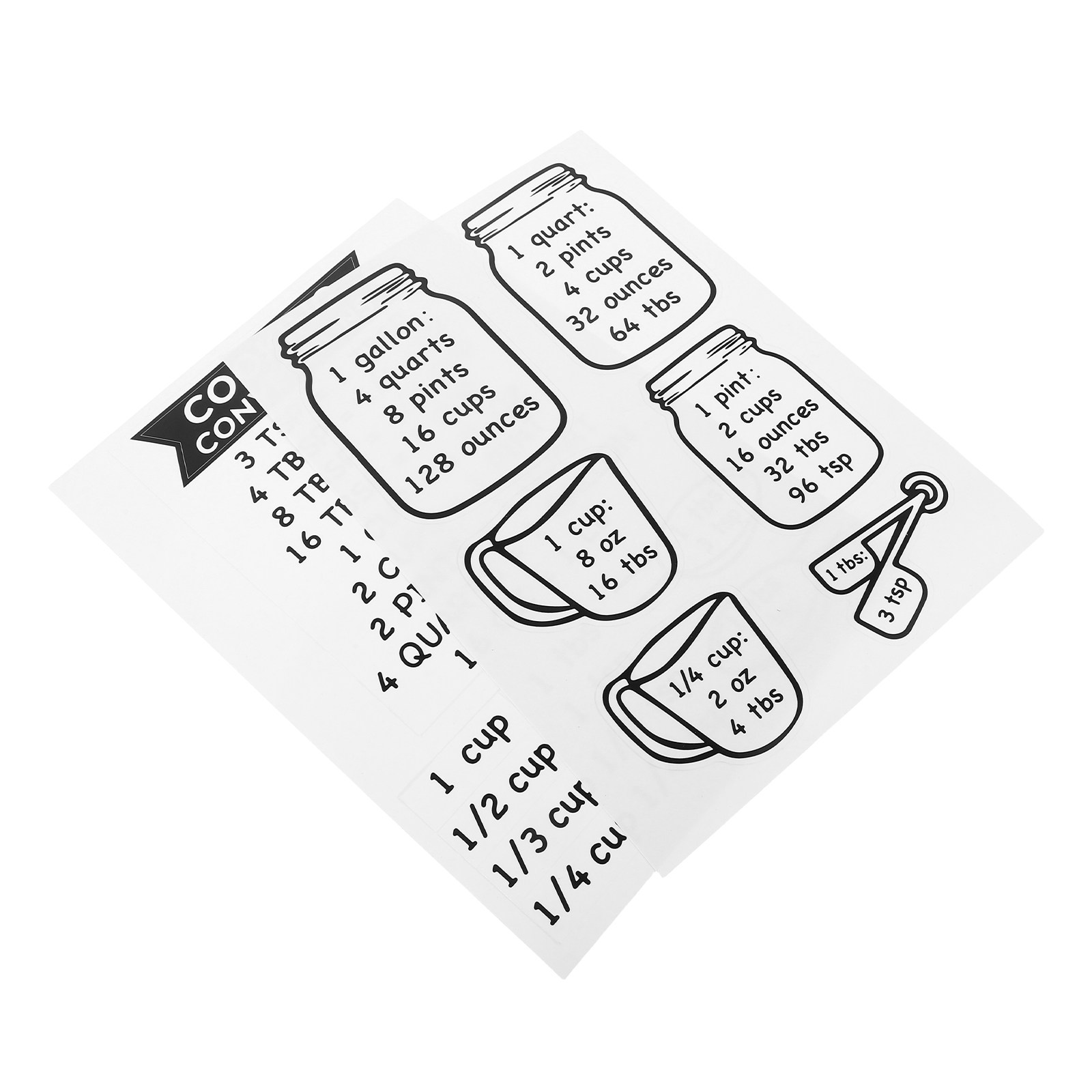 2Pcs Kitchen Measurement Conve - Kitchen Baking Conversion Chart ulasan dan harga