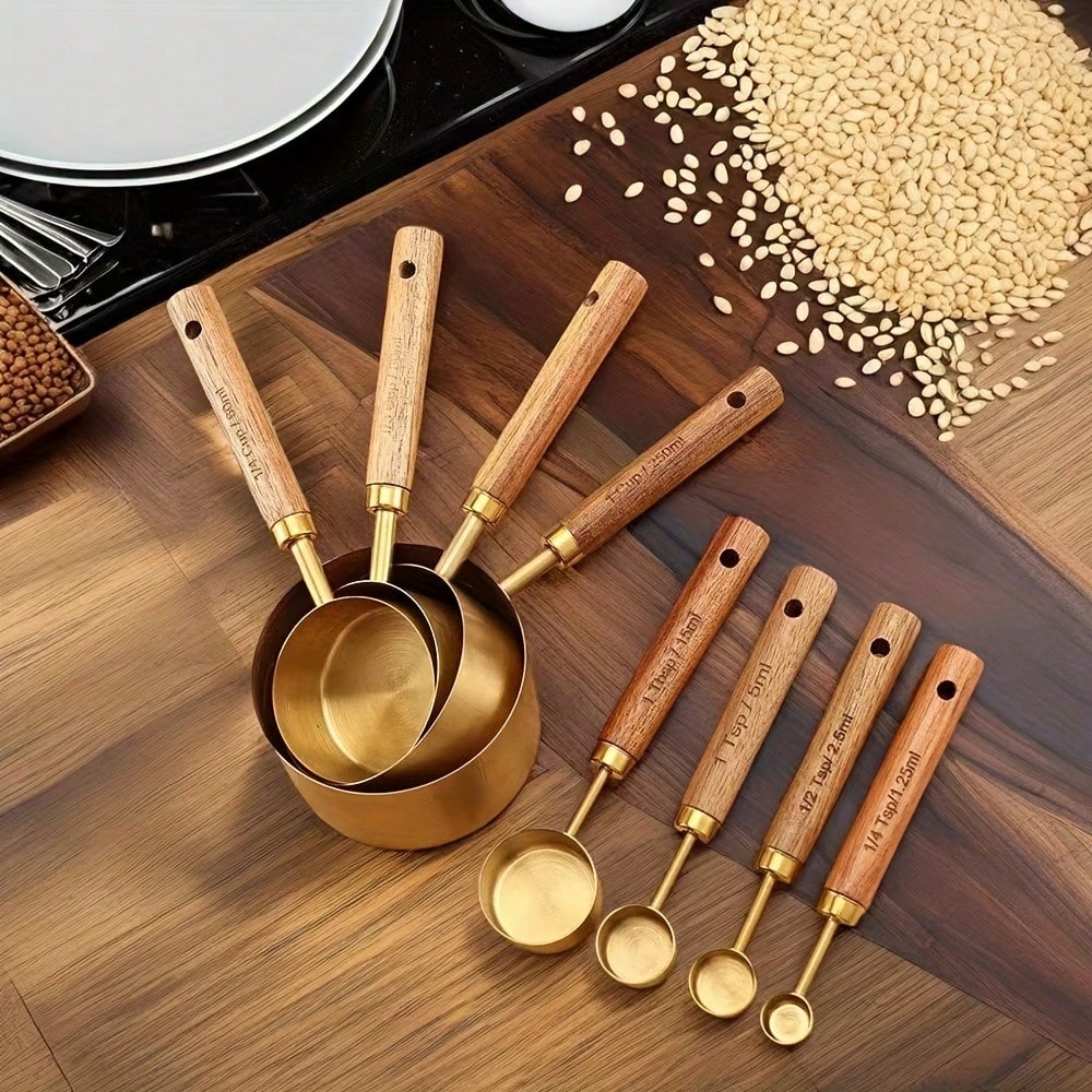 8 Piece Stainless Steel Measur - Baking (Kitchen Ingredient) ulasan dan harga