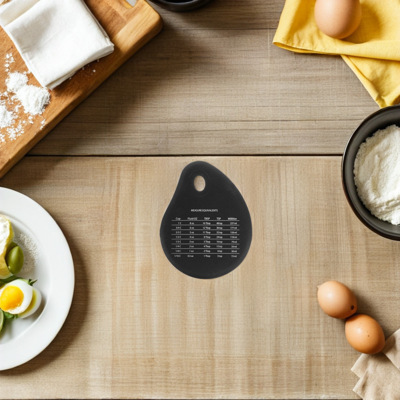 4Pcs Silicone Dough Scraper Se - Kitchen Baking Conversion Chart ulasan dan harga