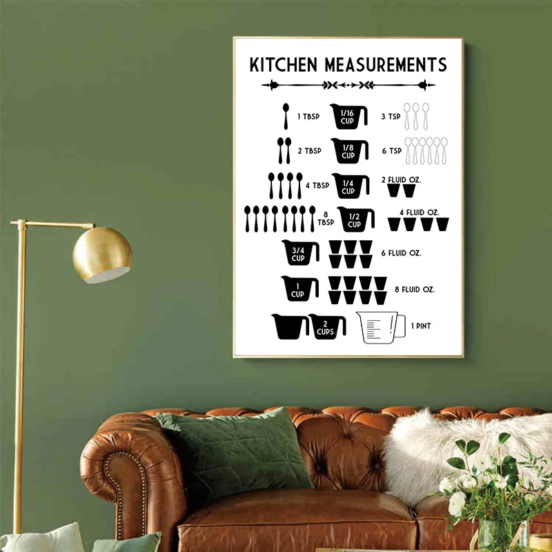 Minimalist Food Kitchen Measur - Kitchen Baking Conversion Chart ulasan dan harga