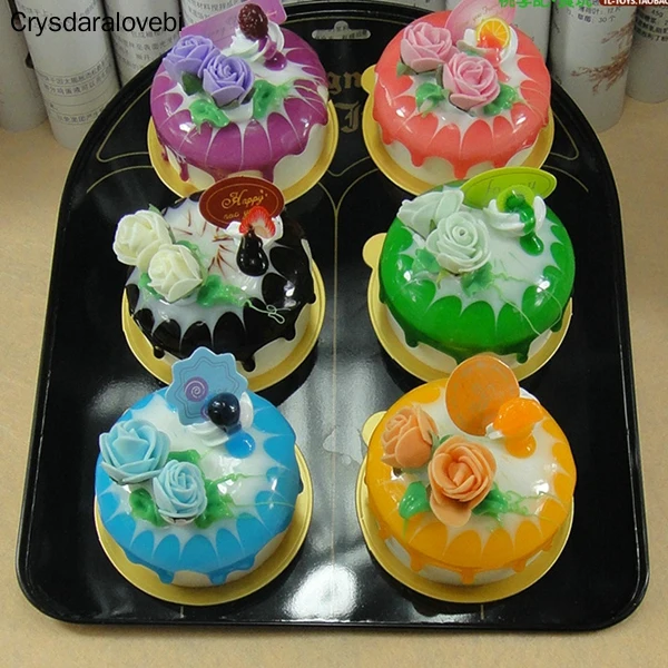 6pcs/set Simulation Rose Cake  - Kitchen Set Bakery ulasan dan harga