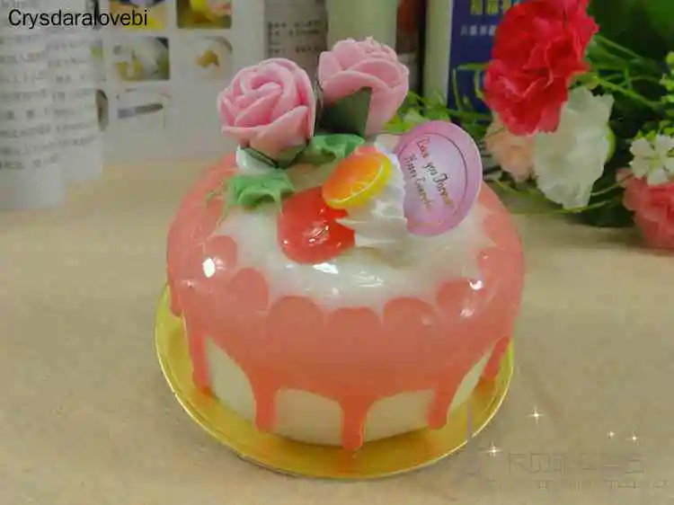 6pcs/set Simulation Rose Cake  - Kitchen Set Bakery ulasan dan harga