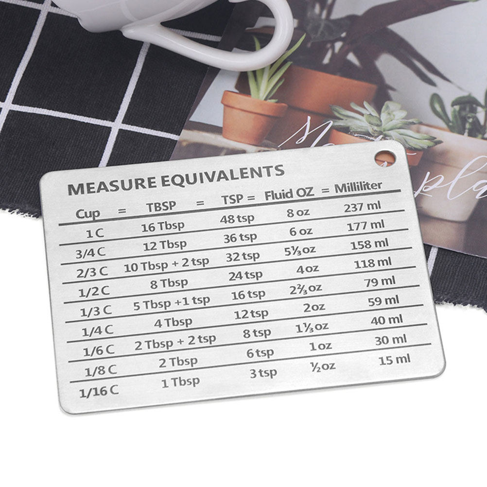 Stainless Steel Fridge Magnet  - Kitchen Baking Conversion Chart ulasan dan harga
