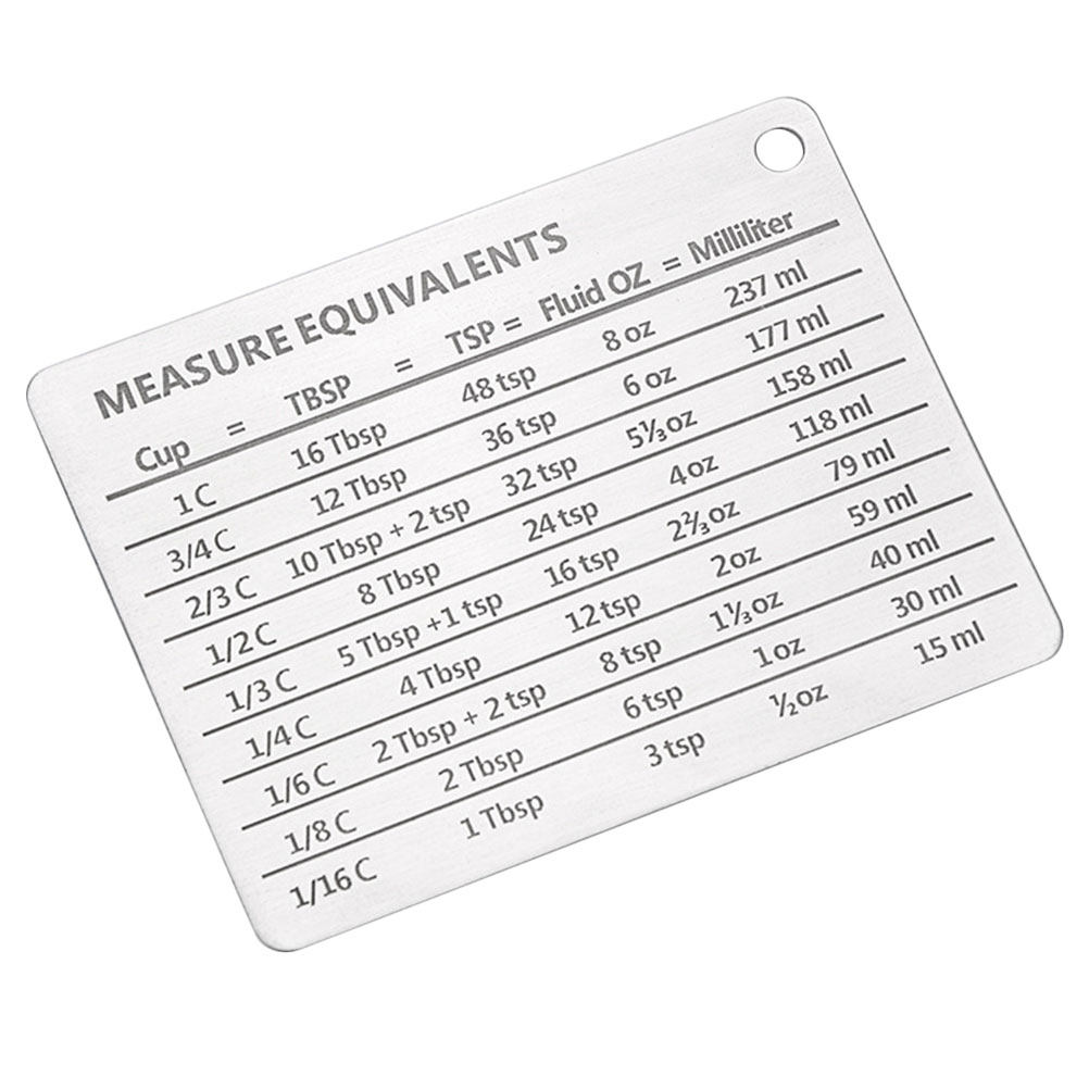 Stainless Steel Fridge Magnet  - Kitchen Baking Conversion Chart ulasan dan harga
