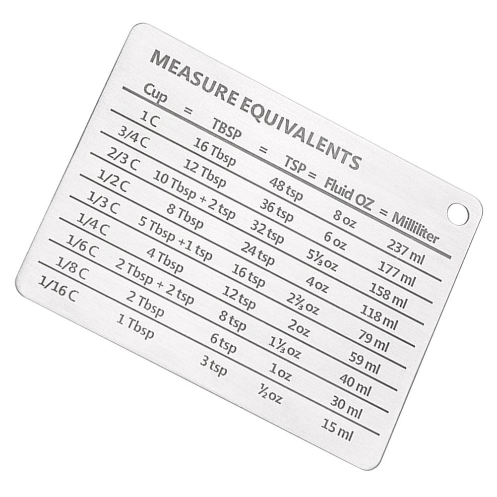 Stainless Steel Fridge Magnet  - Kitchen Baking Conversion Chart ulasan dan harga